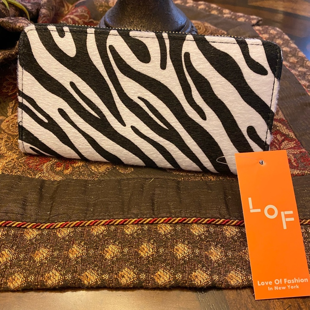 LOF Zebra Stripe Wallet in Black and White